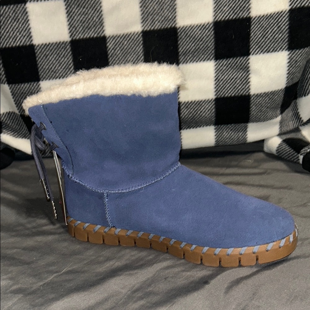 Blue Suede Women's Boots